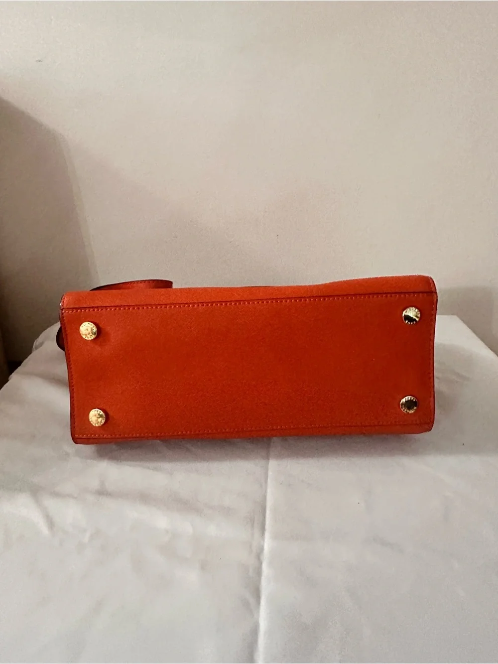 Michael Kors Bright Orange Saffiano Leather Satchel